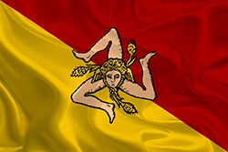 Trinacria Sicily Flag Small